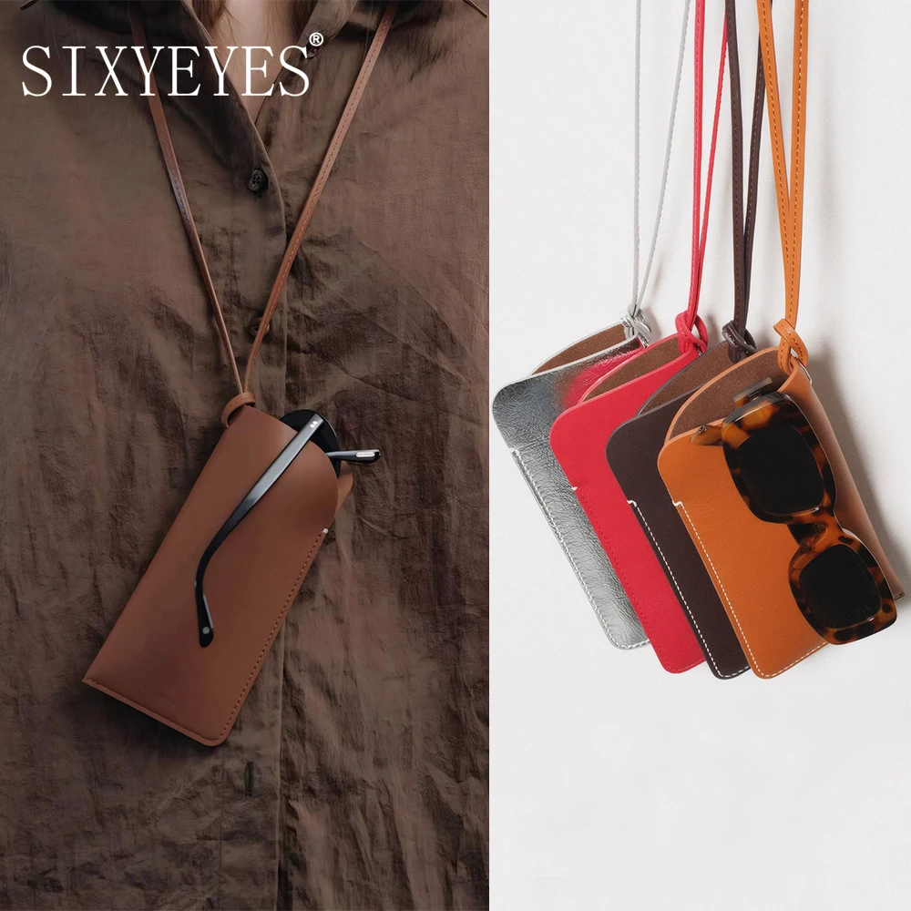 Travel Accessories Gifts For Men - INS Fashion PU Leather Glasses Lanyard
