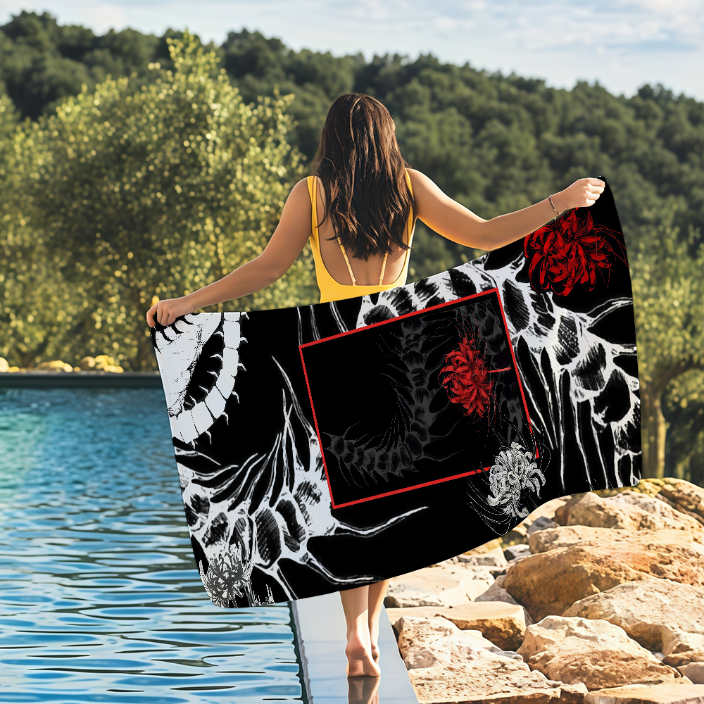 Travel Yoga Accessories - Comic Tokyo Ghoul Towel Beach Towels