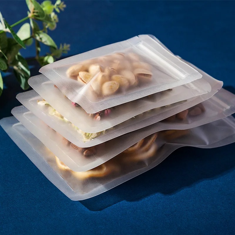 Reusable Zip Bag - Frosted Clear Ziplock Bag Food Storage