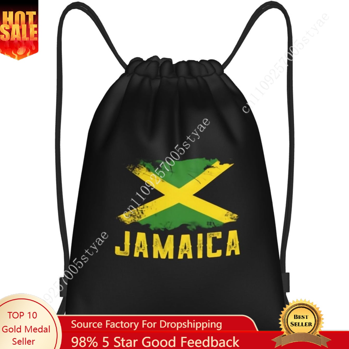 Jamaica Flag Drawstring Bag Ba - огляд і ціна Travel Yoga Accessories