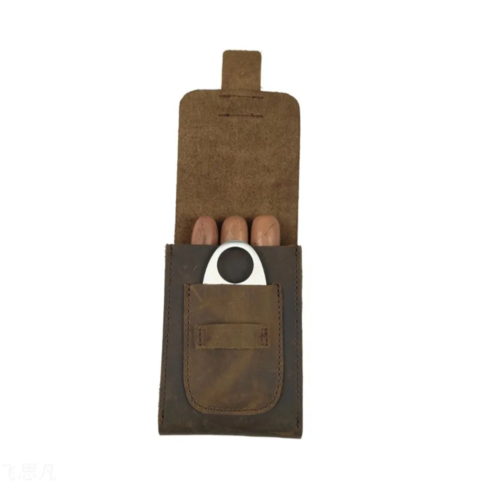 Genuine Leather Cigar Case 3 C - огляд і ціна Travel Accessories Gifts For Men