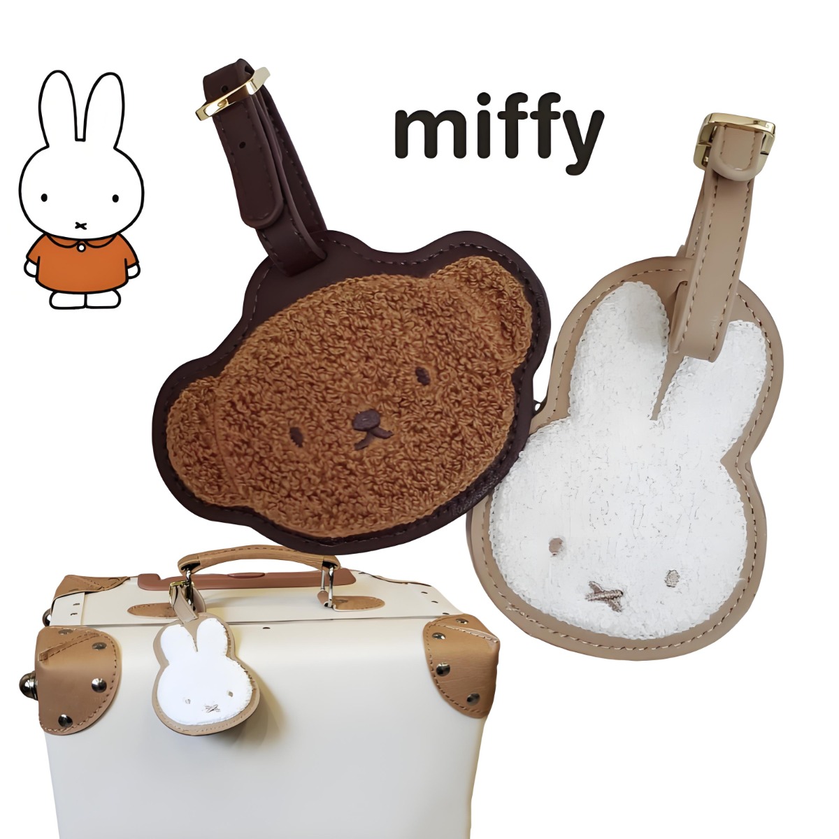 Kawaii Anime Miffy Rabbit Bori - огляд і ціна Luggage Tag Leather