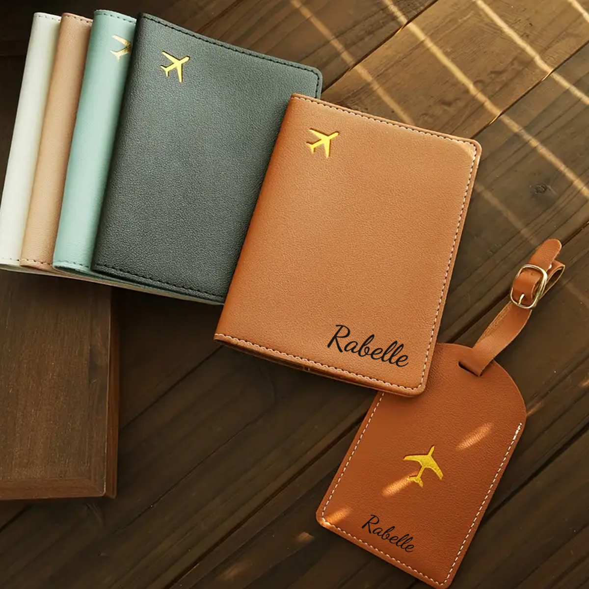 Customized gold letter passpor - огляд і ціна Luggage Tag Leather