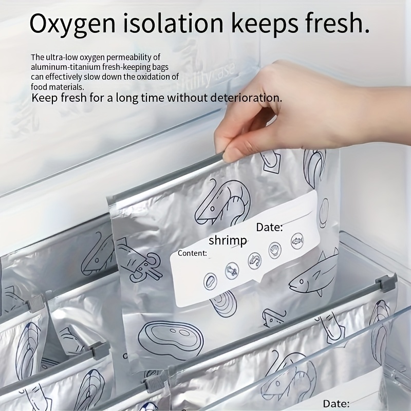 10/60pcs Aluminum Foil Storage - огляд і ціна Reusable Zip Bag