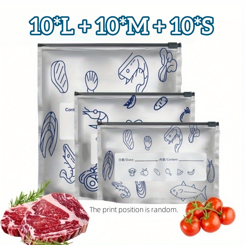 10/60pcs Aluminum Foil Storage - огляд і ціна Reusable Zip Bag