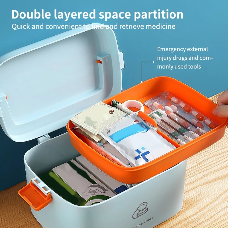 Portable Plastic Medicine Box  - огляд і ціна First Aid Travel Kit