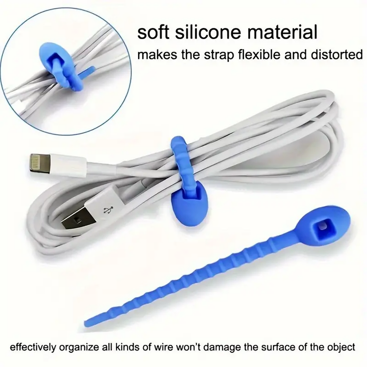 Silicone Reusable Cable Wire O - огляд і ціна Reusable Zip Bag