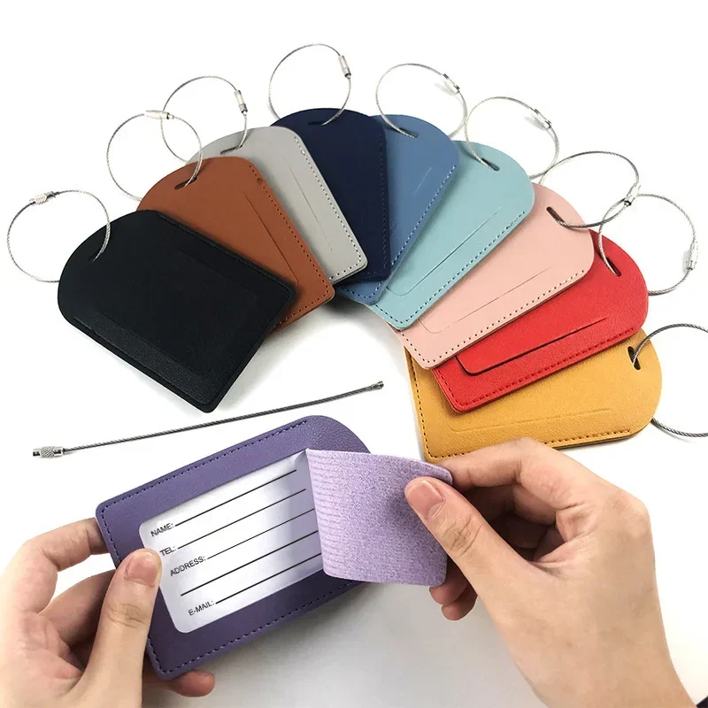PU Leather Luggage Tags Women  - огляд і ціна Luggage Tag Leather