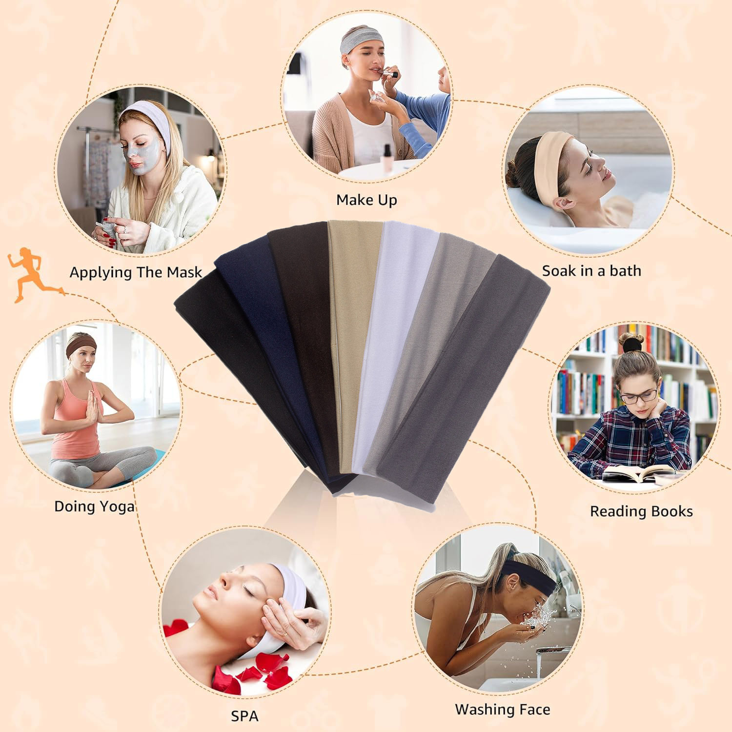 Women Black Elastic Yoga Headb - огляд і ціна Travel Yoga Accessories