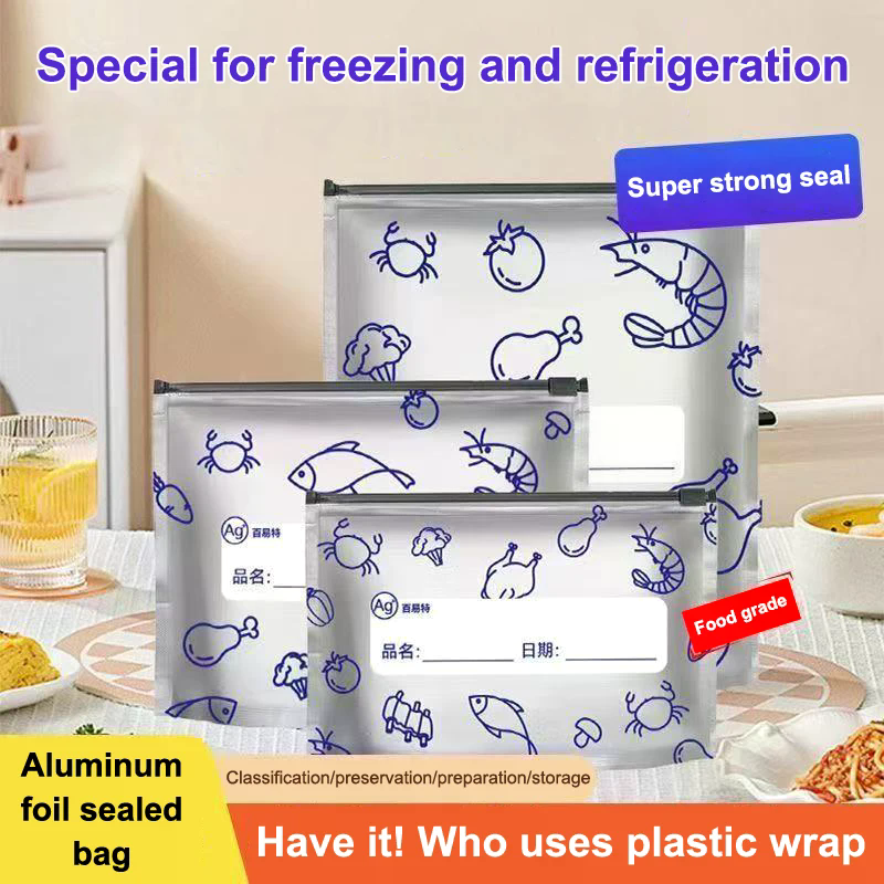 10Pcs/Bag Large Capacity Alumi - огляд і ціна Reusable Zip Bag