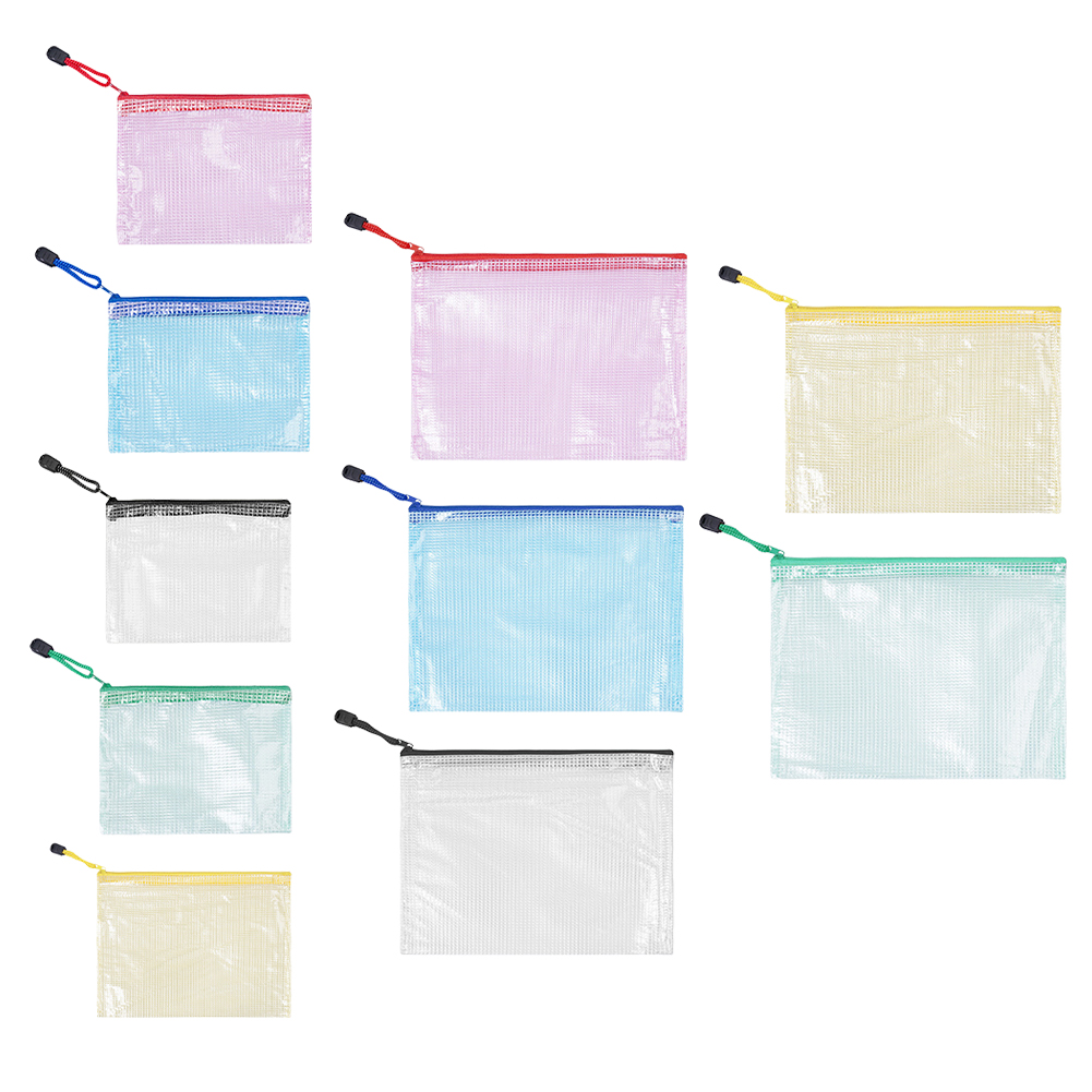 10Pcs Mesh Zipper Pouch A5 A6  - огляд і ціна Travel Z