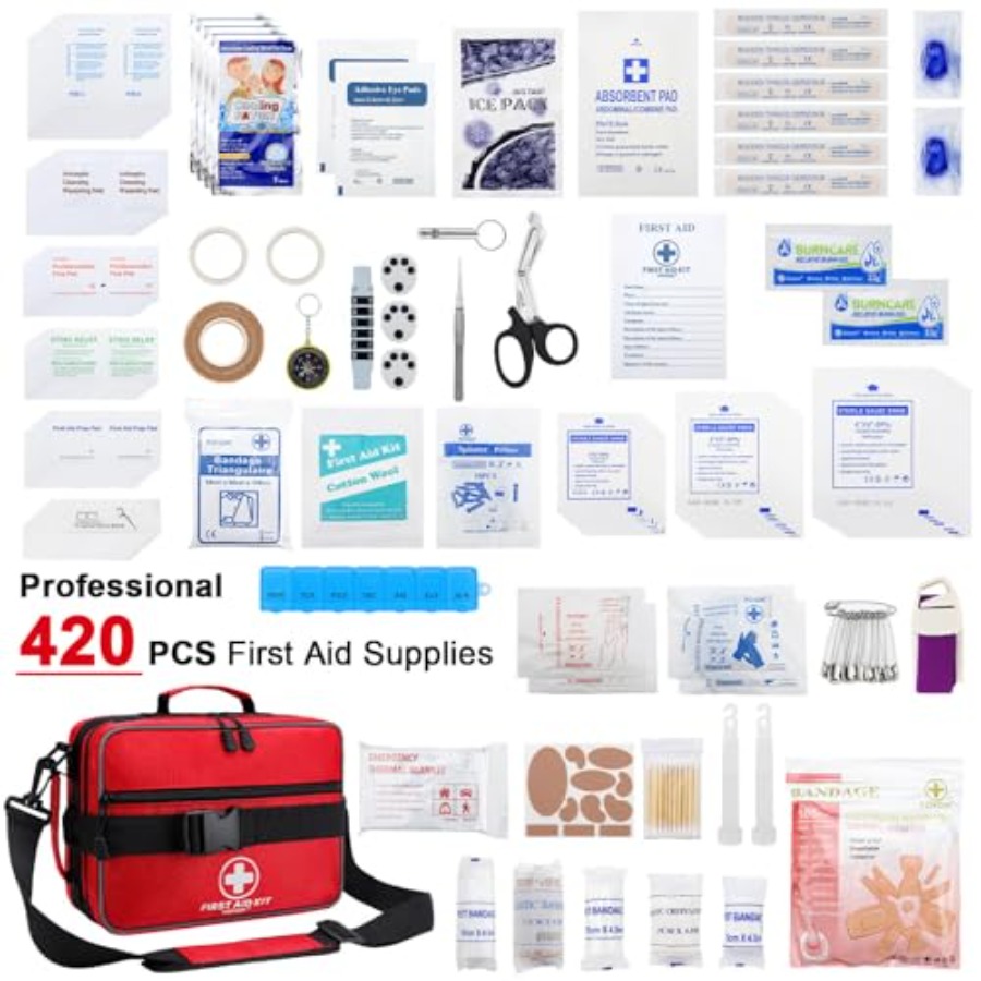 Premium 420 Piece Large First  - огляд і ціна First Aid Travel Kit