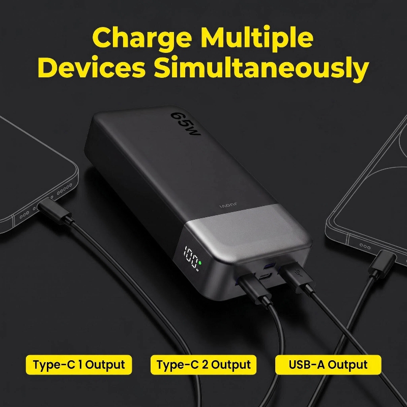 JUOVI 20000mAh Power Bank 65W  - огляд і ціна Travel Accessories Display