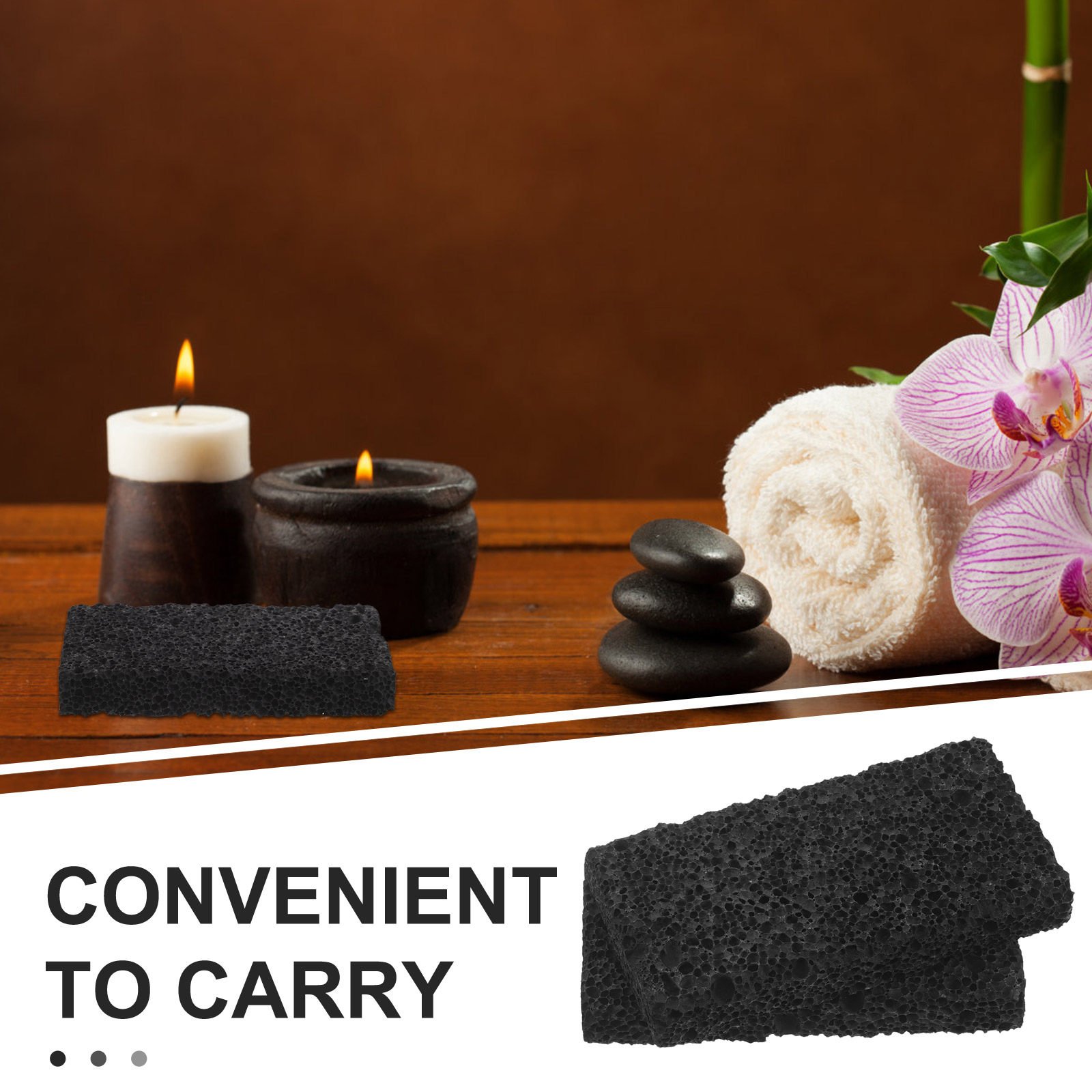 2Pcs Black Volcanic Rock Diffu - огляд і ціна Travel Yoga Accessories