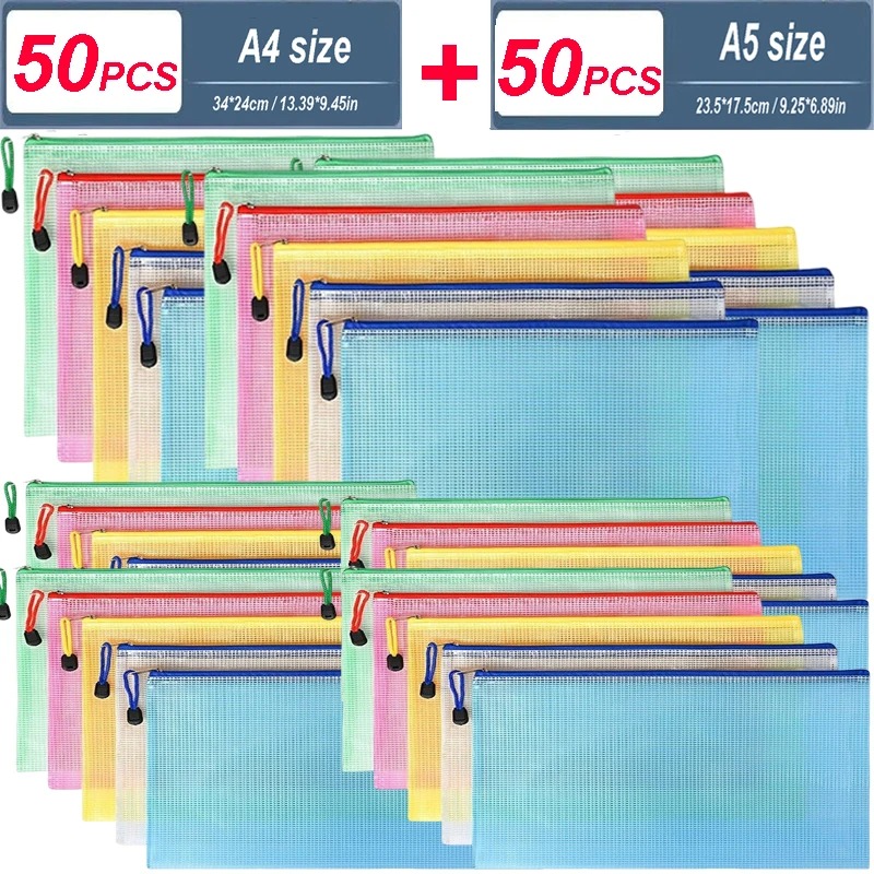 5/20/50/100PC Stationery Stora - огляд і ціна Reusable Zip Bag