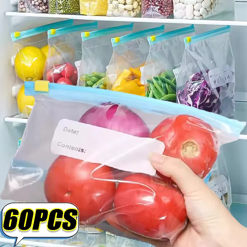 10-60PCS Reusable Food Bags Re - огляд і ціна Reusable Zip Bag