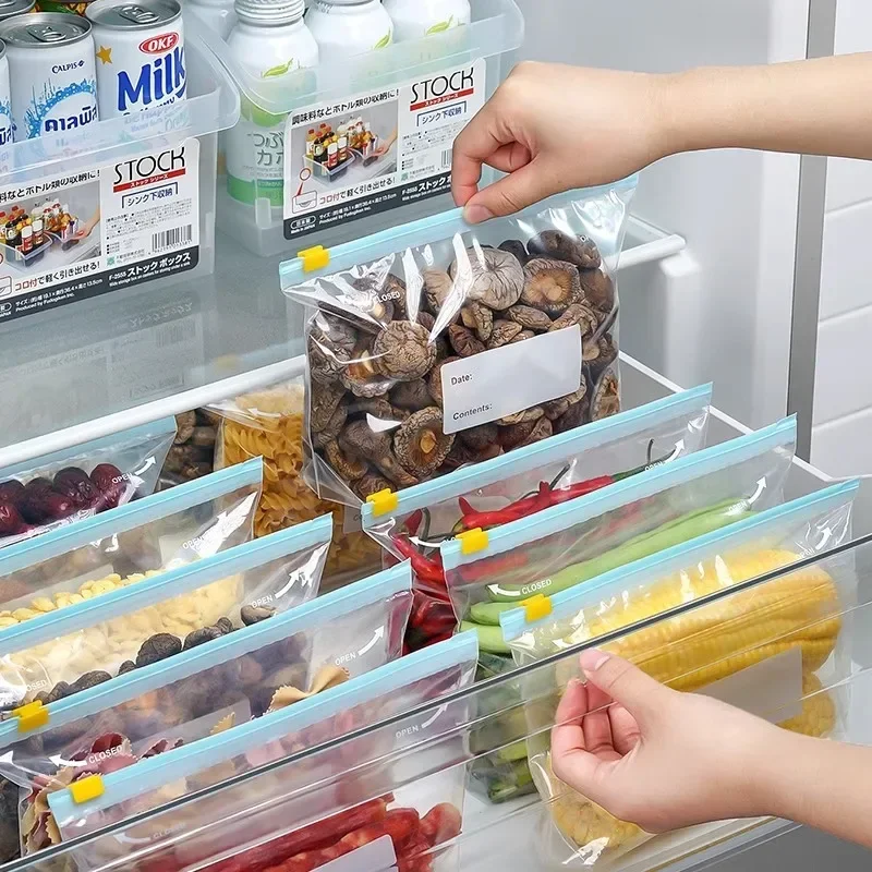 10-60PCS Reusable Food Bags Re - огляд і ціна Reusable Zip Bag