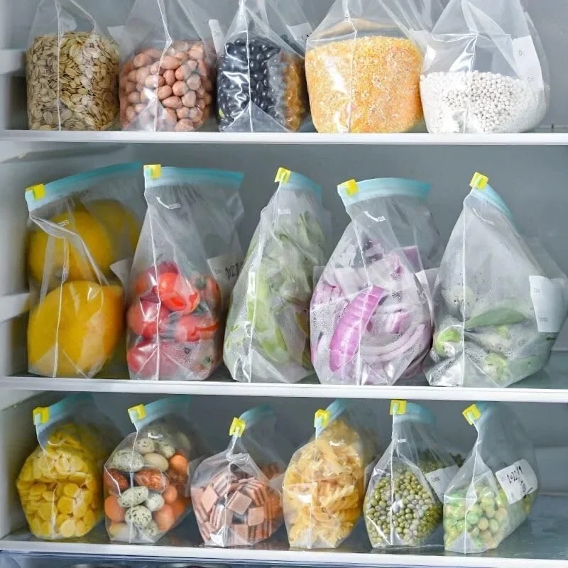 10-60PCS Reusable Food Bags Re - огляд і ціна Reusable Zip Bag