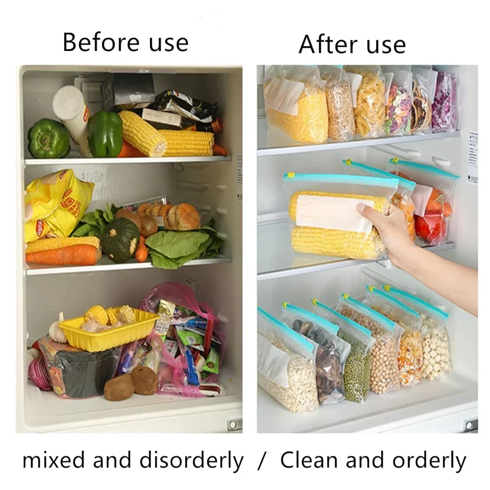 10-60PCS Reusable Food Bags Re - огляд і ціна Reusable Zip Bag
